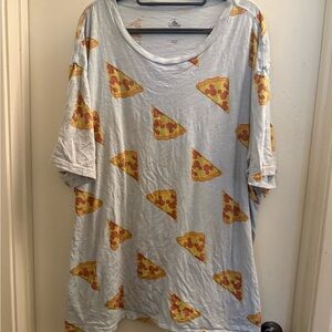 Disney light blue Mickey pizza 3X T-Shirt
